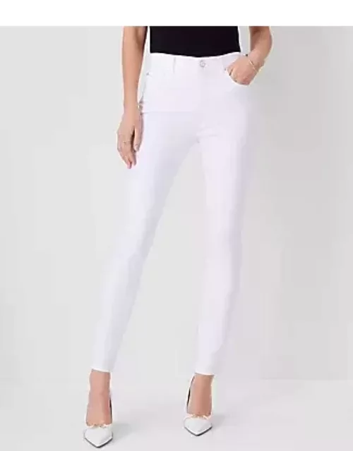 Ann Taylor Mid Rise Skinny Jeans in White