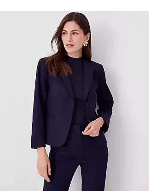 Ann Taylor The Cropped Two Button Blazer in Stretch Cotton