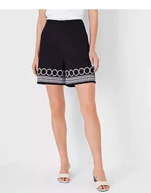 Ann Taylor Side Zip Shorts in Embroidery