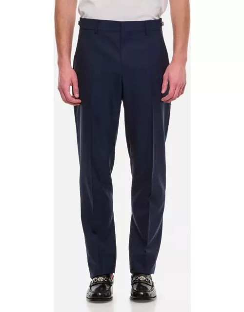 Versace Formal Pant Wool Canvas Fabric Blue