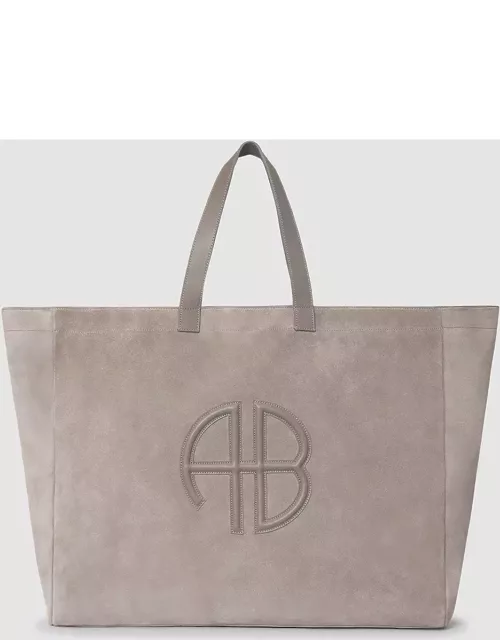 ANINE BING XL Rio Tote in Taupe Suede