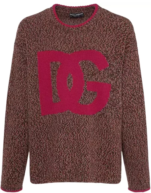 Dolce & Gabbana Logo Wool Blend Sweater