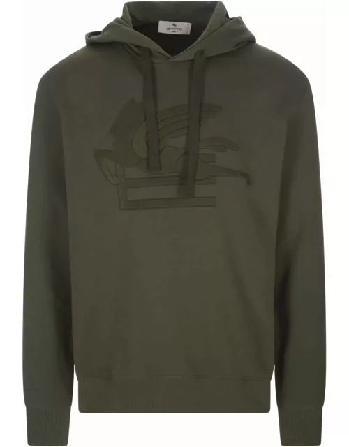 Etro Green Hoodie With Logo