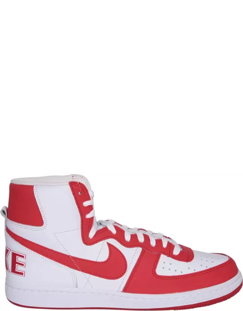 Comme Des Garçons Homme Plus Sneakers High-top Nike Terminator White/red