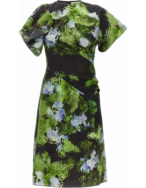 Victoria Beckham Floral Printed Dres