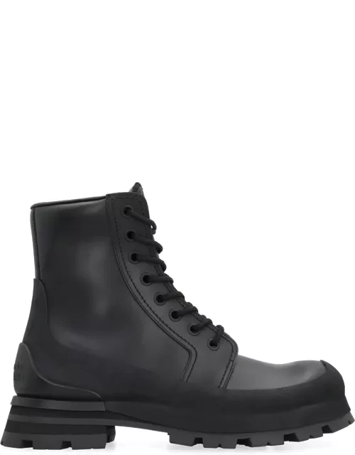 Alexander McQueen Wander Leather Lace-up Boot