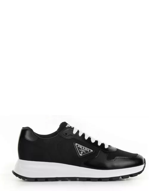 Prada Leather And Fabric Sneaker