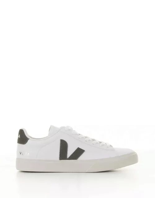 Veja Campo Sneaker In White Khaki Leather For Men