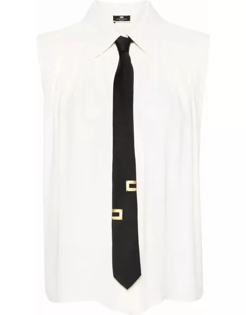 Elisabetta Franchi Sleeveless Shirt With Tie