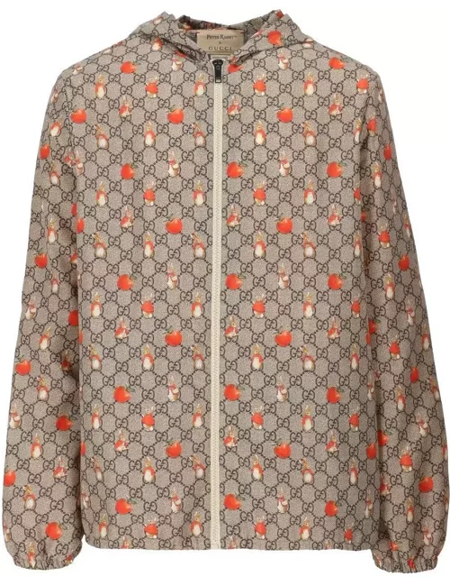 Gucci Allover Printed Hooded Jacket