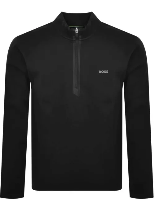 BOSS Sweat 1 Half Zip Sweatshirt Black