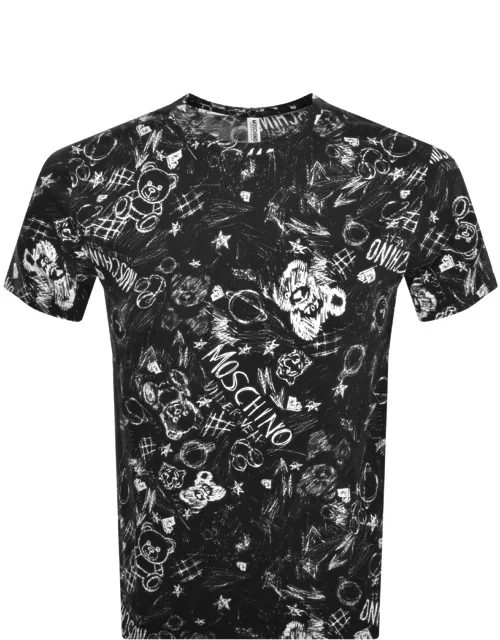 Moschino Short Sleeve Print T Shirt Black