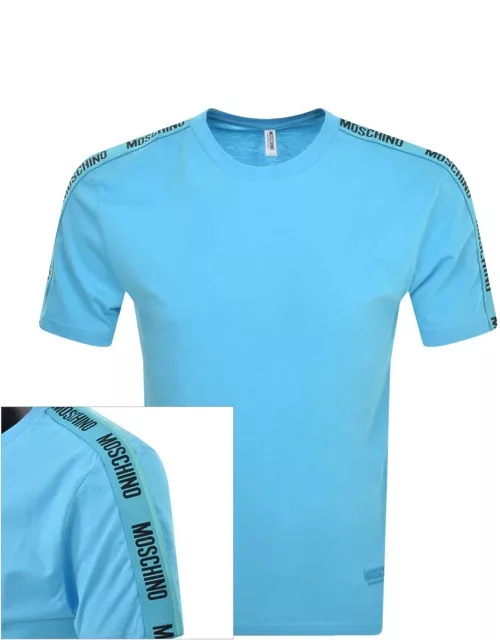 Moschino Taped Logo T Shirt Blue