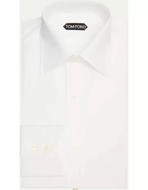Men's Cotton Point-Collar Dress Shirt