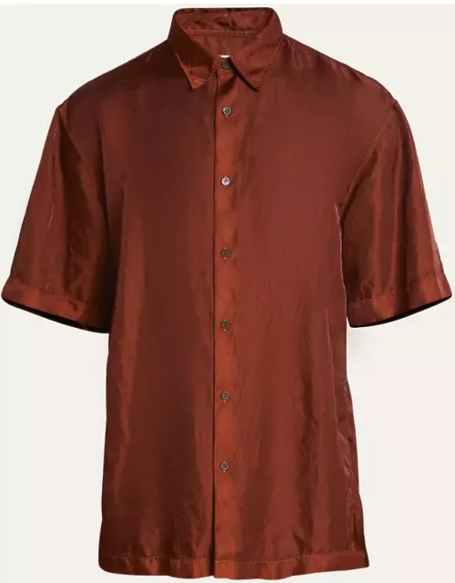 Men's Garment-Dyed Nylon Short-Sleeve Shirt