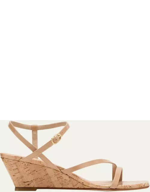 Oasis Patent Ankle-Strap Wedge Sandal