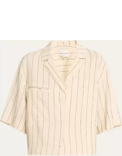 Stripe Cropped Shirt