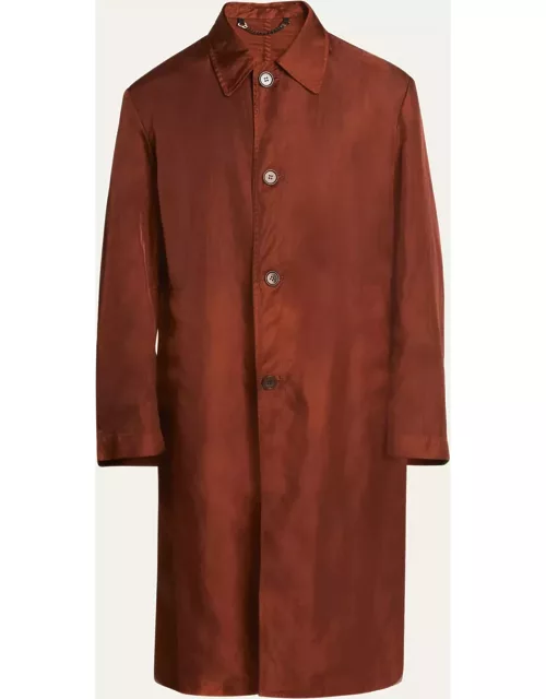 Men's Garment-Dyed Gabardine Overcoat