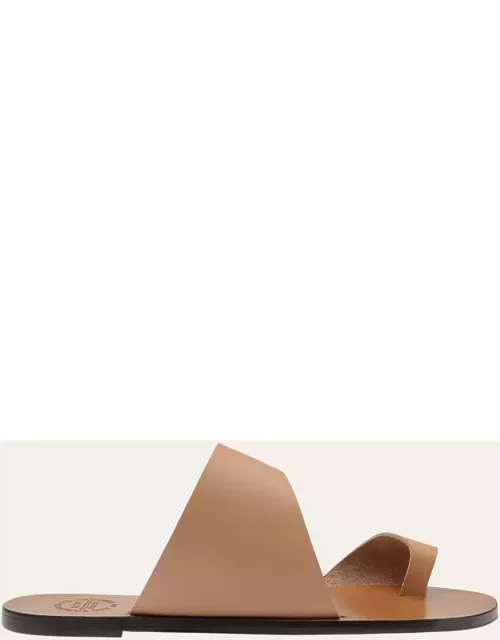 Centola Leather Toe-Ring Slide Sandal