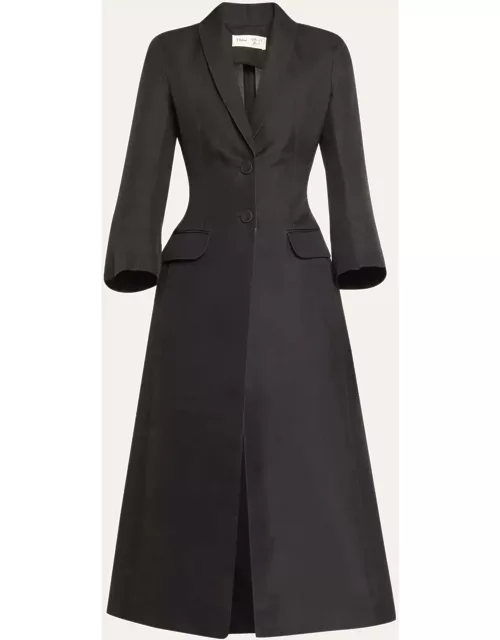x Atelier Jolie Single-Breasted A-Line Long Coat
