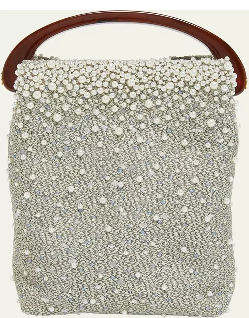 Crisp Pearly Top-Handle Bag