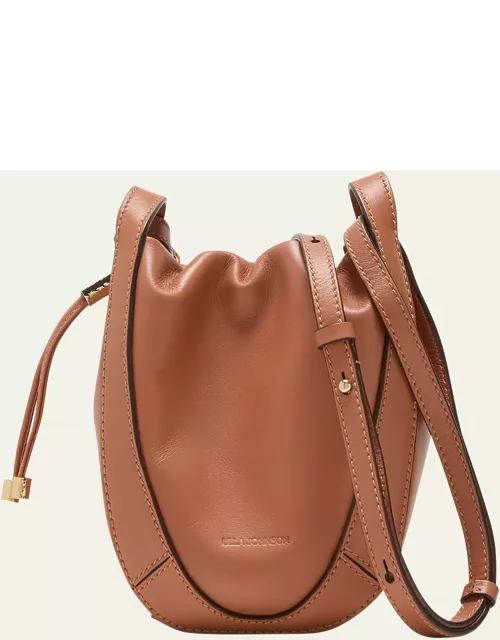 Lee Pouch Drawstring Leather Bucket Bag