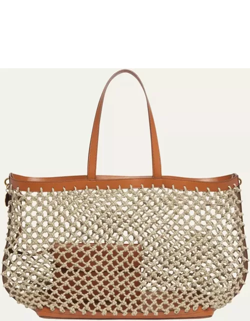 Large Eco Knotted Mesh Tote Bag