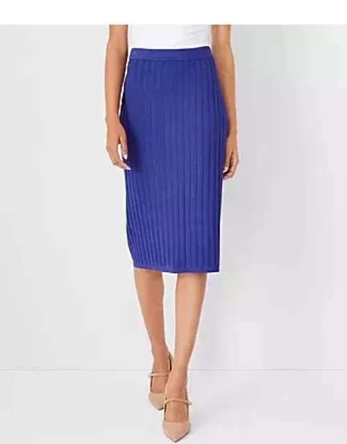 Ann Taylor Petite Ribbed Pencil Sweater Skirt