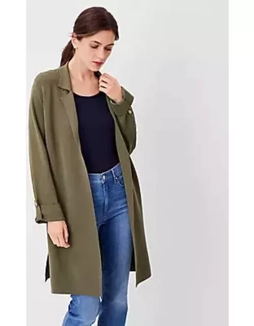 Ann Taylor Petite Sweater Trench Jacket