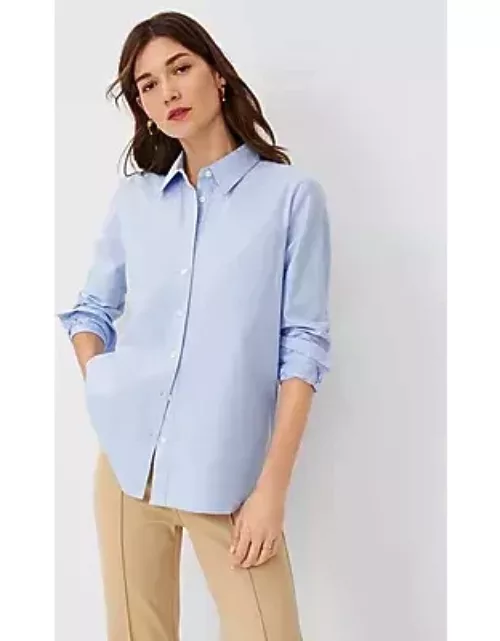 Ann Taylor Petite Oxford Relaxed Perfect Shirt
