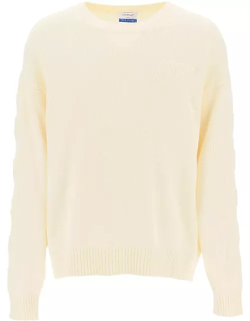 OFF-WHITE sweater with embossed diagonal motif