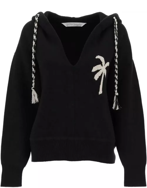 PALM ANGELS Palm knitted hoodie