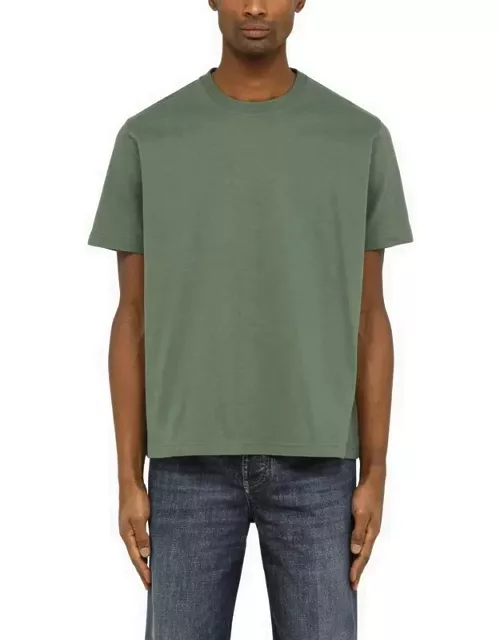 Green T-shirt in cotton jersey