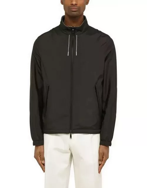 Reversible jacket in nylon and cashmere