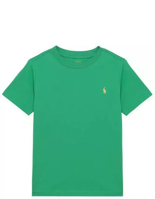 Green cotton T-shirt
