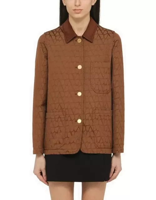 Brown cotton blend Toile Iconographe jacket