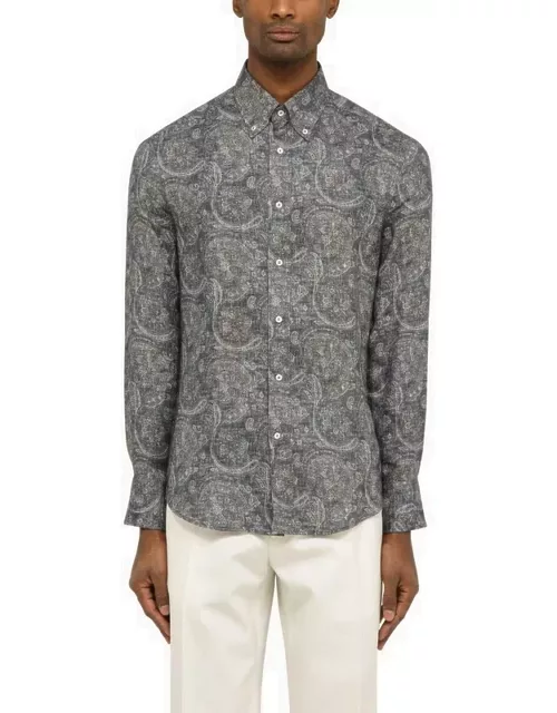 Linen shirt with Paisley print