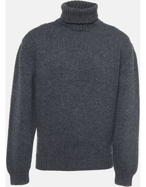 Prada Charcoal Grey Wool Turtleneck Sweater
