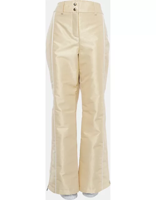 Fendi Gold Metallic Synthetic Insulated Ski Pants