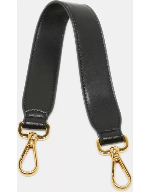 Fendi Black Leather Mini Bag Strap
