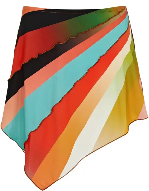 Siedres Jules Striped Jersey Mini Skirt - Multicoloured - XS (UK6 / XS)