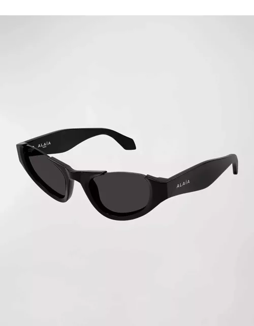 Semi-Rimmed Acetate Cat-Eye Sunglasse
