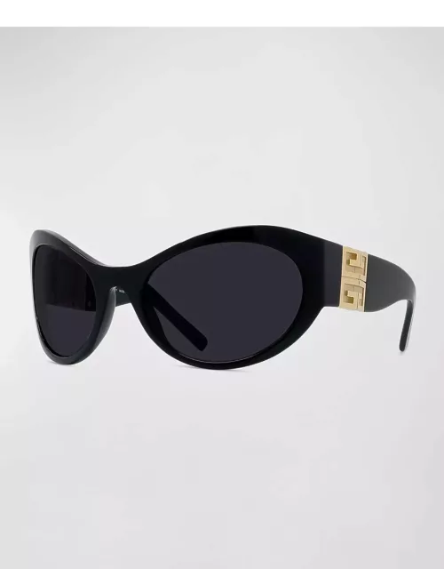 Men's 4G Acetate Oval Sunglasse