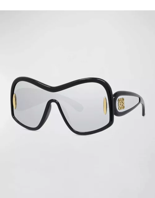 Anagram Mirrored Acetate Shield Sunglasse