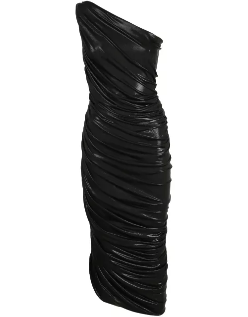Norma Kamali One-shoulder Dress With Ruched Black