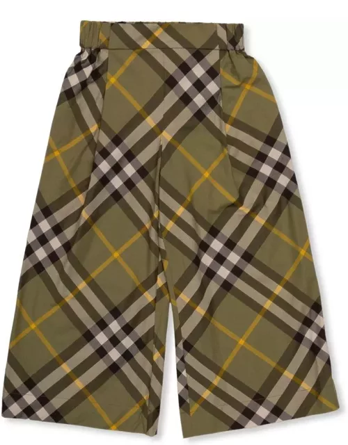 Burberry Checked Wide-leg Trouser