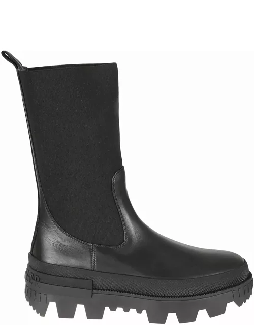 Moncler Leather Logo Boot