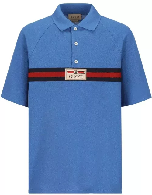 Gucci Logo Patch Short-sleeved Polo Shirt