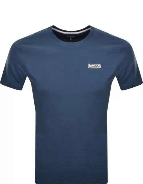 Barbour International Logo T Shirt Blue
