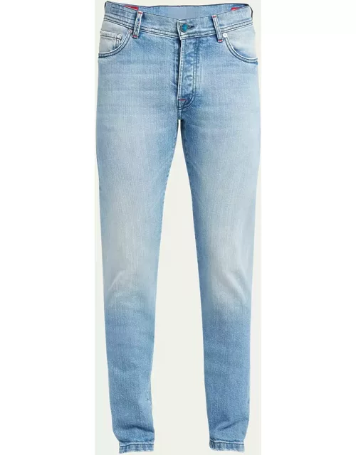 Men's Slim-Fit Light Wash 5-Pocket Jean